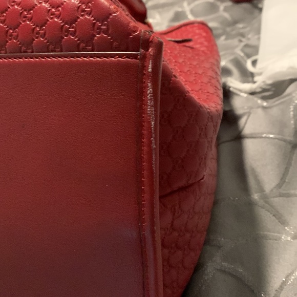 Authentic Gucci large soft tote by Alessandro Michele Red. Microguccissima - Picture 15 of 15
